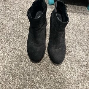 Charlotte Russe Black Suede Ankle Booties